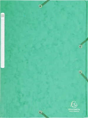 Produktbild von Exacompta 25x Sammelmappe + Gummizug 3 Klappen Karton 425g A4 MAXI Grün 17103H
