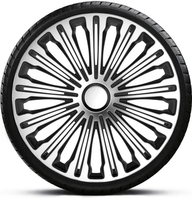 Produktbild von Radkappen Radzierblenden EINZELN (1Stück) 17 Zoll VOLANTE  SILVER BLACK Z461805