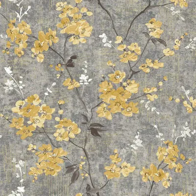 Produktbild von Vliestapete 196401 floral grau