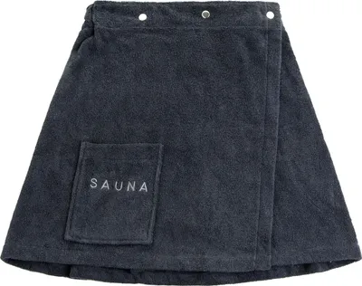 Produktbild von grace grand spa Sauna-Kilt mit praktischer Tasche Dunkelgrau One Size