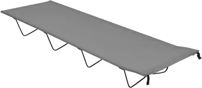 Produktbild von 2 Campingbetten, 180 x 60 x 19 cm, Oxford-Gewebe und Stahl, Grau, 6.01 kg