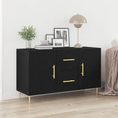 Produktbild von Möbel Sideboard Schwarz Eiche 100x36x60 cm Holzwerkstoff - Kommoden 862957