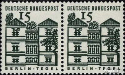 Produktbild von Briefmarken BRD (BR.Deutschland) 1964 Mi 455a wP waagerechtes Paar gestempelt Bauwerke