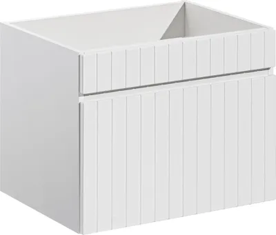 Immagine prodotto di Mobile Bagno Sotto Lavabo 60 Cm Bianco Scanalato 1 Cassetto