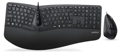 Produktbild von Perixx Periduo-505, ergonomisch, Tastatur und Maus, kabelgebunden, USB, für Wind