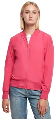 Image de Veste bomber pour femme Urban Classics Ladies Light Bomber Jacket, rose hibiscus - XS