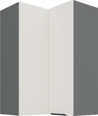 Obrázek produktu pro Vysoká rohová skříňka LUNARA 2 - 60x60 cm, bílá / antracit