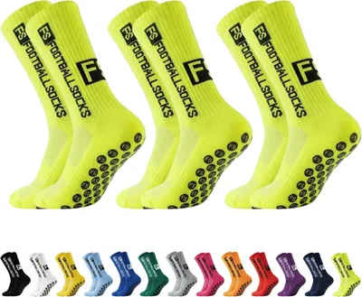 Obrázok produktu pre Futbalové ponožky 39-46, protišmykový grip, 3 páry, pre šport