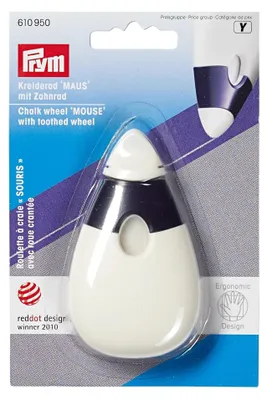 Produktbild von Prym Kreiderad Maus Ergonomics, Kunststoff, Pflaumenblau, Weiß, One Size