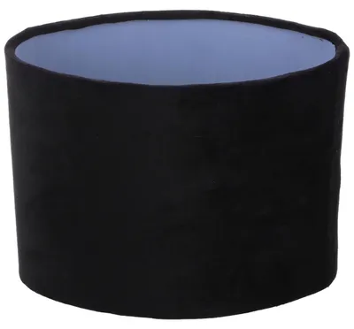 Ovale Leinen-Lampenkap E27, 23x12x18,5 cm, Schwarz