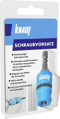 Produktbild von Knauf Schraubvorsatz exakte Versenktiefe geeignet für Gipskarton