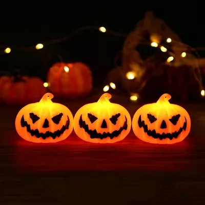 Produktbild von Herbstdeko Kürbis Deko Figuren mit Led Licht,3 Stück Dekor Led-Kürbislampe,Herbst Deko Kürbis Laterne,Lichterkette Kürbis,Licht fur Tischdeko,Halloween Party,Garten Dekofigur
