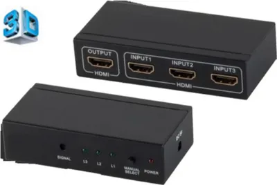 Obrázok produktu pre shiverpeaks SP05-02003, HDMI, Kov, Čierna, 1080p, 2160p, 10,2 Gbit/s, 5 V