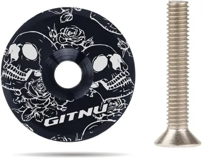 Produktbild von Steuersatzkappe Carbon 1 1/8", Aluminiumschraube, für Rennrad