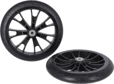 Produktbild von HUDORA BigWheel 205, Kickroller-Rad, Schwarz, Polyurethan, 20,5 cm, Kugellager, 2 Stück(e)