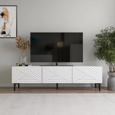 Produktbild von Skye Decor, Felix - White, TV-Ständer, 100 % Melaminbeschichtete Spanplatten, Weiß, 160 x 31,4 x 44,1 cm