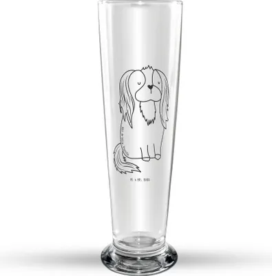 Produktbild von Mr. & Mrs. Panda Bierglas Hund Cavalier King Charles Spaniel - Transparent - Geschenk, Spruch, Sprüche, Cockerspaniel, Bier Glas, Glasbierglas, Schlappohren, Bierbecher