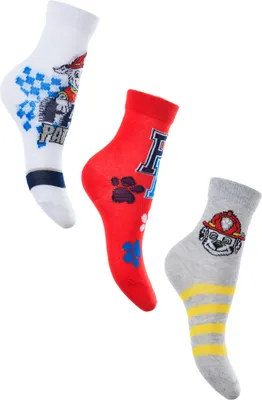 Produktbild von Paw Patrol Marshall 3 Paar Kinder Socken Strümpfe Set, Größe:31-34