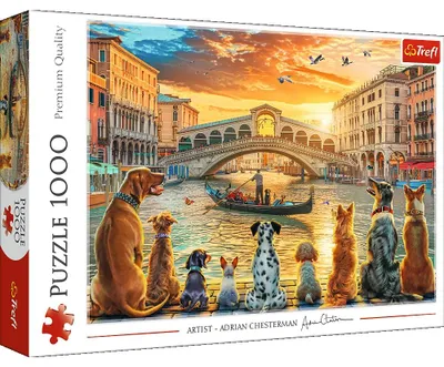 Produktbild von TREFL Puzzle Hunde in Bentich 1000 Puppen