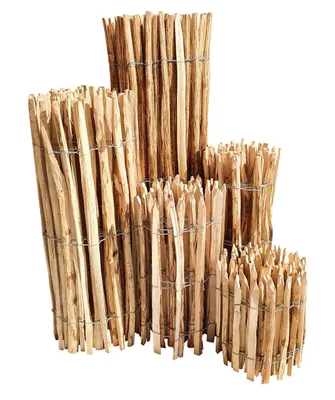 Produktbild von Staketenzaun Haselnuss - Naturbelassene Holzzäune von Nature-Lounge 80 cm 500 7-9 cm