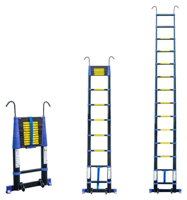 Imagen del producto de Escalera telescópica de 4,1 metros - Aluminio - Multifuncional - Extensible