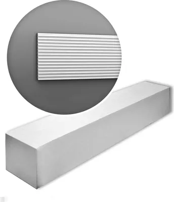 Obrázek produktu pro Orac Decor WX205-2600-box MODERN TRACK1 karton s 7 ozdobnými lištami Nástěnný 3d panel oboustranně použitelná pouze jedna strana je opatřena základním nátěrem styl moderna barva bílá | 18,2 m