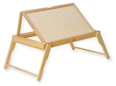 Produktbild von Bett-Tablett mit Buchhalter/Laptoptisch - Buche Natur