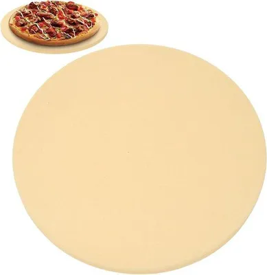 Image de Allecto Plus - Pierre à pizza ronde de 30 cm en cordiérite, pour four et barbecue à gaz - Pierre de haute qualité de 1 cm d'épaisseur, idéale pour les pizzas, les gâteaux et le pain
