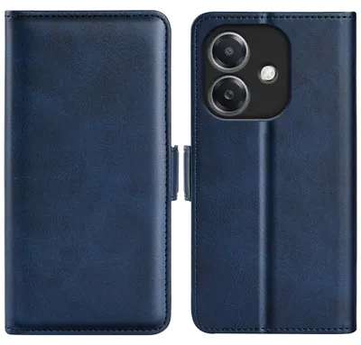 Produktbild von MobyDefend Hülle für Oppo A60 5G & Oppo A40 & Oppo A40M - Premium Klapphülle mit Kartenfächern und Standfunktion – Seitenverschluss - Blau