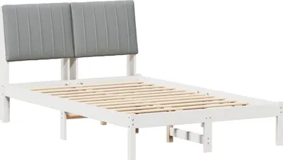 Obrázek produktu pro vidaXL Rám postele s čelem bílý 120 x 190 cm z masivního borovicového dřeva