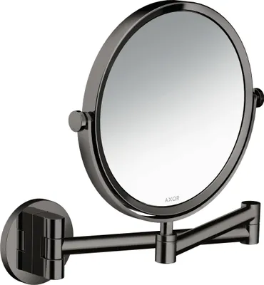 Produktbild von hansgrohe Rasierspiegel Axor Uni. Circular Wandmontage, polished black chrome