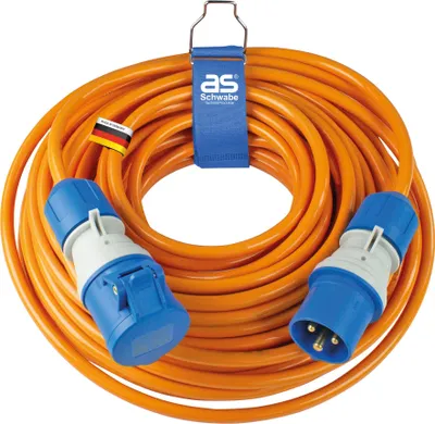 Produktbild von as-Schwabe Camping CEE-Verlängerungskabel 25m Orange 230V 16A 3-polig 3G2,5 IP44