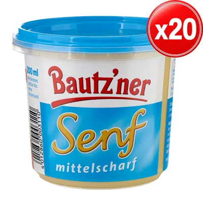 Immagine prodotto di Senape Bautzen mediamente piccante in confezione da 20x200ml