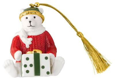 Image de Villeroy & Boch, figurine d'ours en peluche, collection "Ornements de Noël", modèle 2026