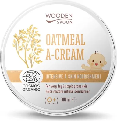 Obrázok produktu pre Organický Oátový Krém A-Cream s Drevennou Lžickou Wooden Spoon