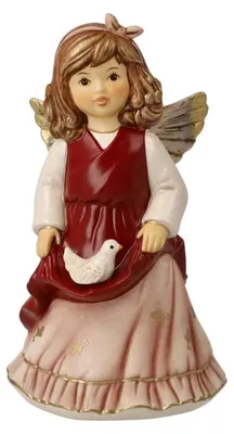 Porseleinen engelfiguur, 14,5 cm, mehrfarbig, Kerstdecoratie