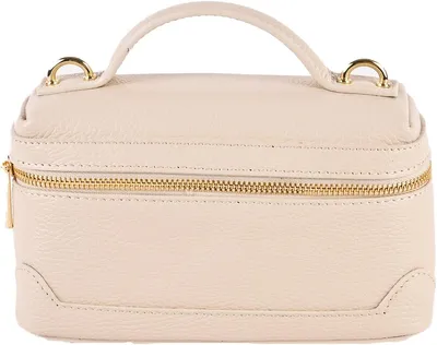 Immagine prodotto di Borsa a tracolla in pelle Giuliano, modello Alke, da donna, prodotta in Italia, color beige