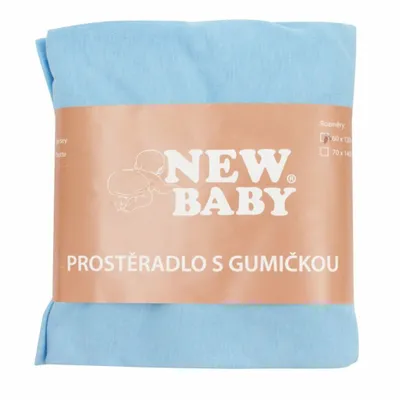 Image de Drap de lit en jersey New Baby 120x60 bleu