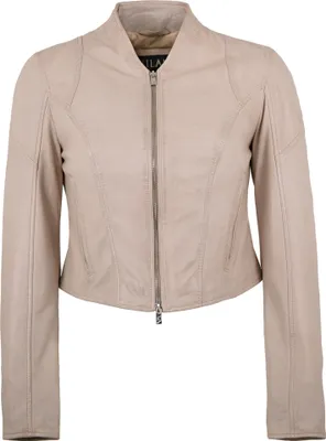 Produktbild von Jilani - Damen Lederjacke Kurzjacke Lammnappa sand Größe 42