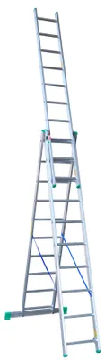 Produktbild von 3-Element-Aluminiumleiter 675Cm 10+10+10 Sprossen - Dr4210