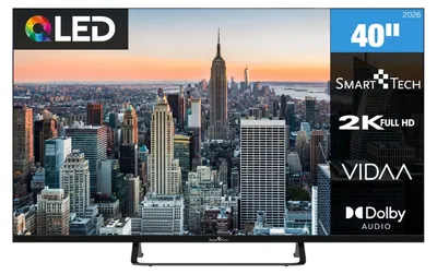 Produktbild von Smart Tech 40QV02V QLED Fernseher 40 Zoll Smart TV VIDAA Full HD Auflösung und Triple-Tuner (2026)