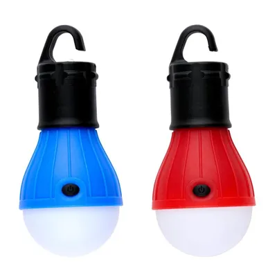 Produktbild von LED Campinglaterne 1 Stück Rot GRUNDIG Batterie Betrieb Glühbirne Lampe Zelt Leuchte Haken
