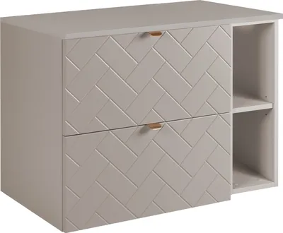 Produktbild von Badezimmerschrank, Kaschmir mit goldener Griff / mit oberer Platte, 80 x 57 x 46 cm