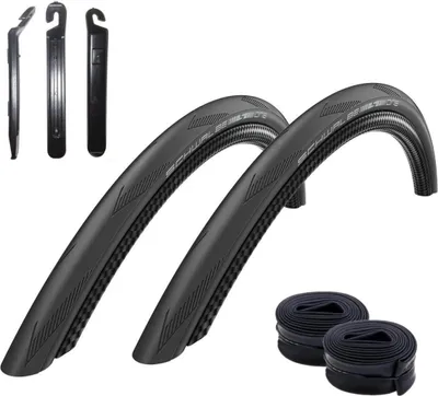 Produktbild von 2 x Faltreifen Schwalbe ONE Performance R-Guard Rennradreifen 23-622 (28 x 1.00") + 2 Schwalbe DV15 Schläuche inkl. 3 Reifenheber