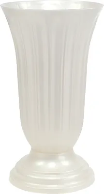 Produktbild von Einstellvase Lilia Perlmutt Weiß, Bodenvase Ø28cm, Dekovase Hochzeit, Kunstblumen