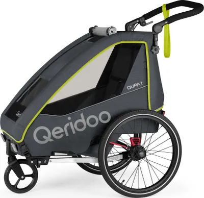 Obrázok produktu pre Jednomiestny príves na bicykel pre deti Qeridoo QUPA 1 Lime