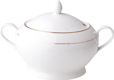 Obrázok produktu pre Porcelánová polievková misa s pokrievkou biela 2,8 l
