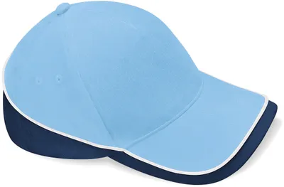 Produktbild von Beechfield B171 | Teamwear Competition Cap / Kappe / Mütze / Hut - Farbe: Sky Blue/French Navy/White - Größe: One Size