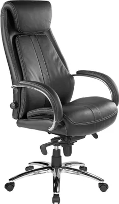Produktbild von Kijng Chefsessel Throne Schwarz Leder - Ergonomischer Bürostuhl Schreibtischstuhl Stuhl Sessel