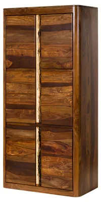 Produktbild von MASSIVMOEBEL24 Garderobenschrank Sheesham 88x45x180 walnuss gewachst TORONTO LUX #280